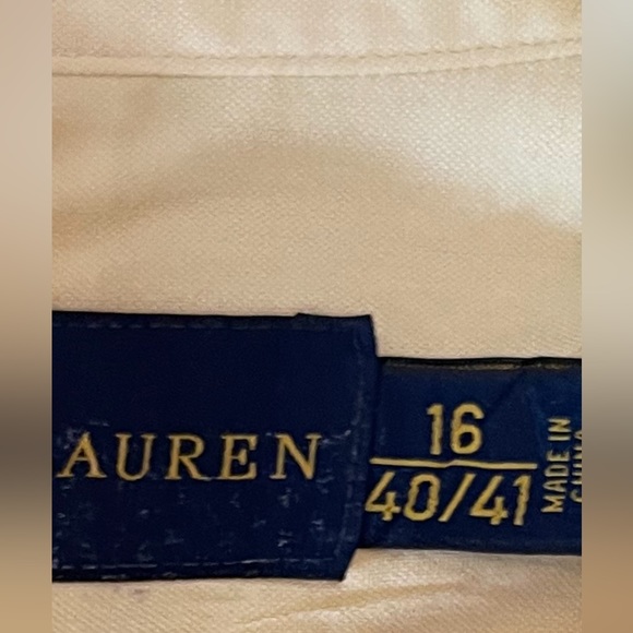 Ralph Lauren Dress Shirt Yellow 16 40/41 - Picture 2 of 2